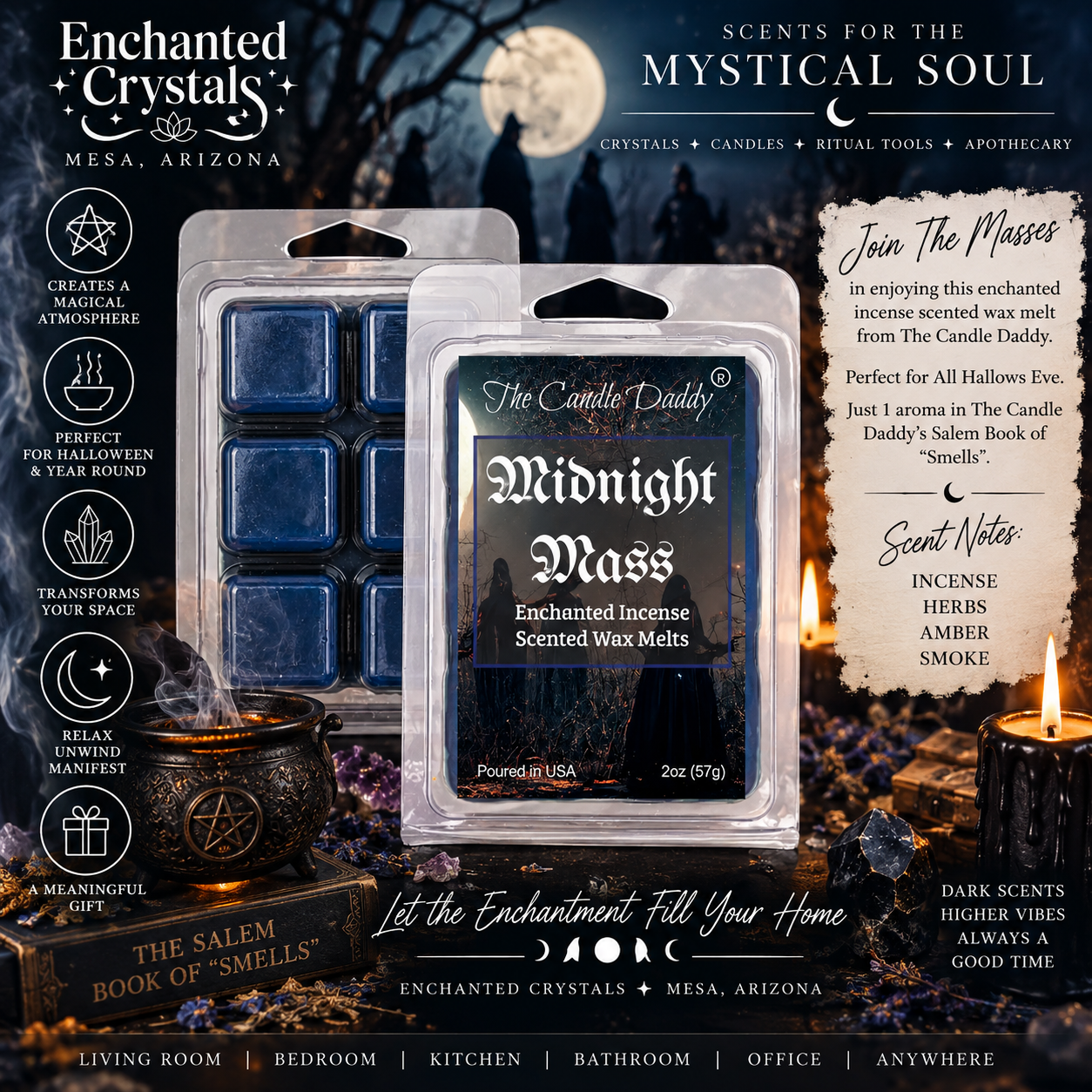 Midnight Mass– Maximum Scented Wax Melts | 2 oz • 6 Cubes