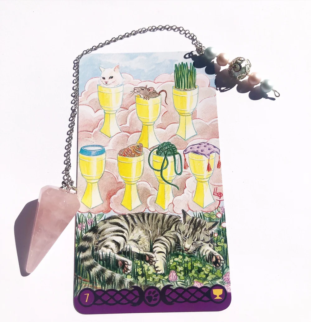 Rose Quartz Crystal Dowsing Pendulum