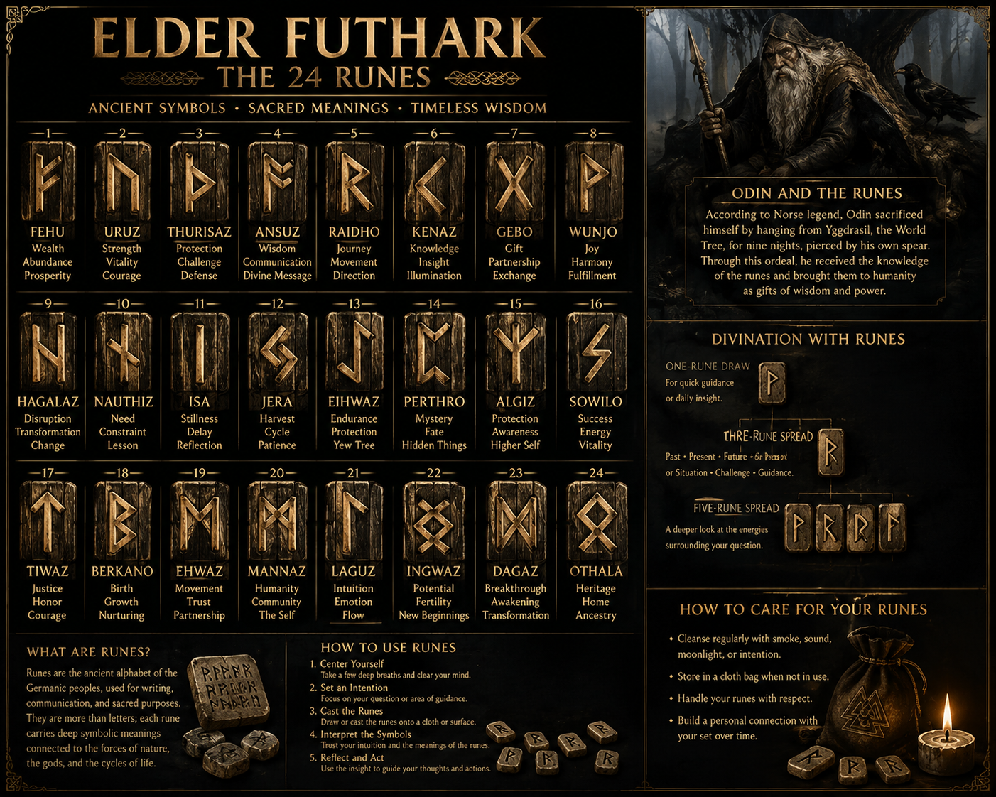 Beginner’s Guide to Runes: Meanings, Casting, Divination &amp; Norse Symbolism