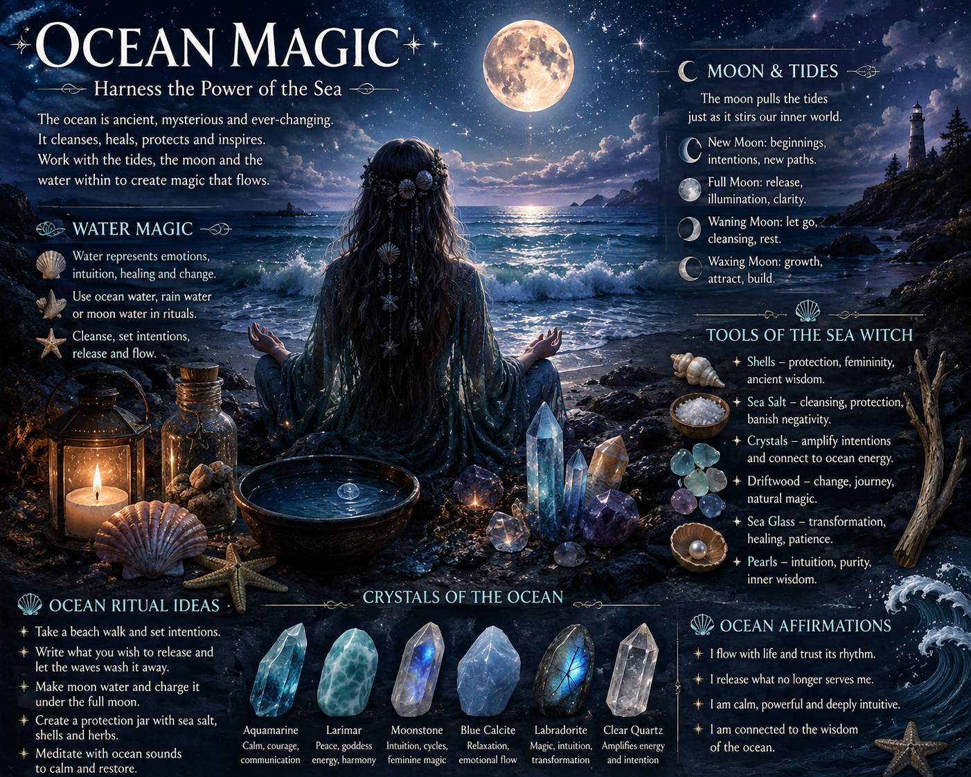 Ocean Magic: Sea Witchcraft, Water Rituals, Moon Tides &amp; the Spiritual Power of the Sea