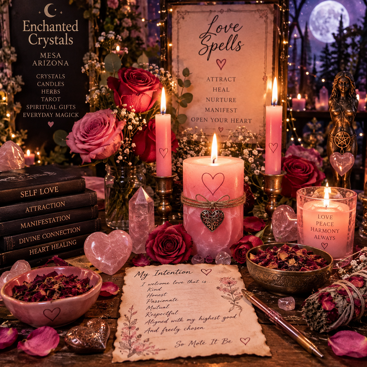 Love Spells: Intention, Attraction, Self-Love, and Ethical Magick