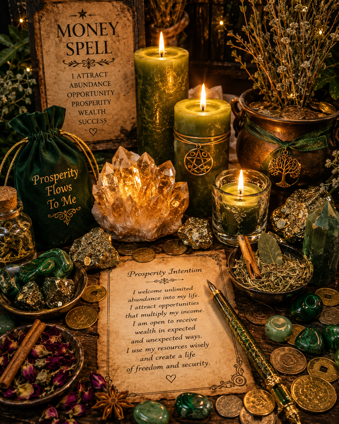 Money Spells: Abundance, Prosperity, Opportunity, and Intentional Magick