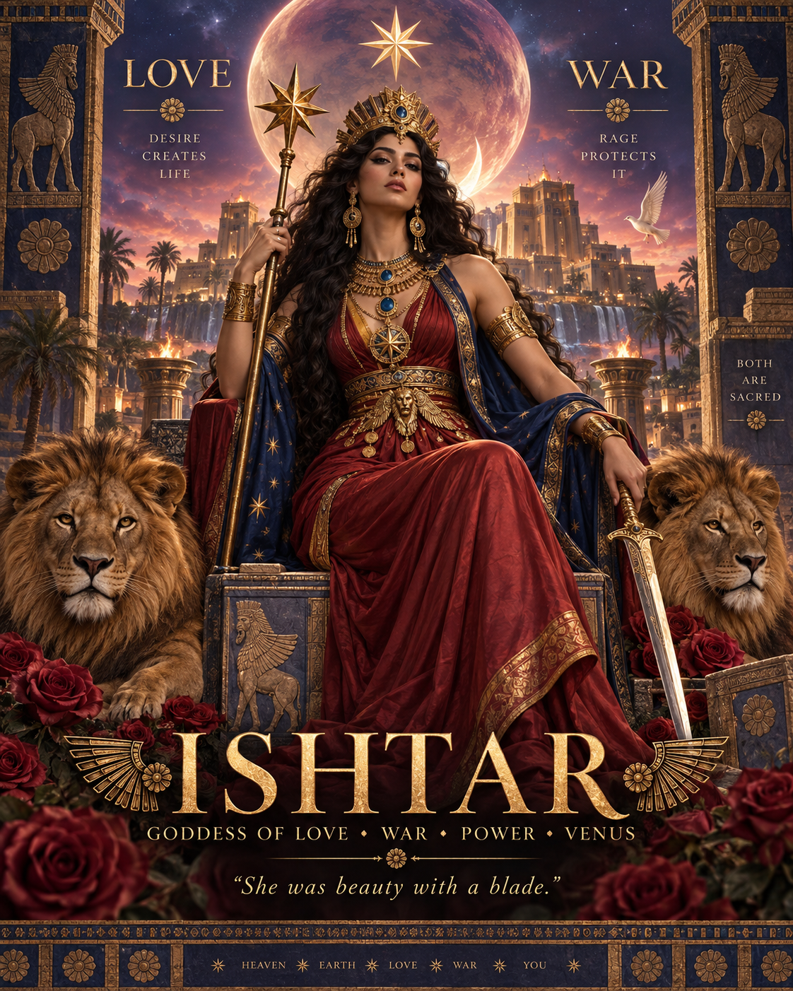 Ishtar — Goddess of Love, War, Power & the Evening Star