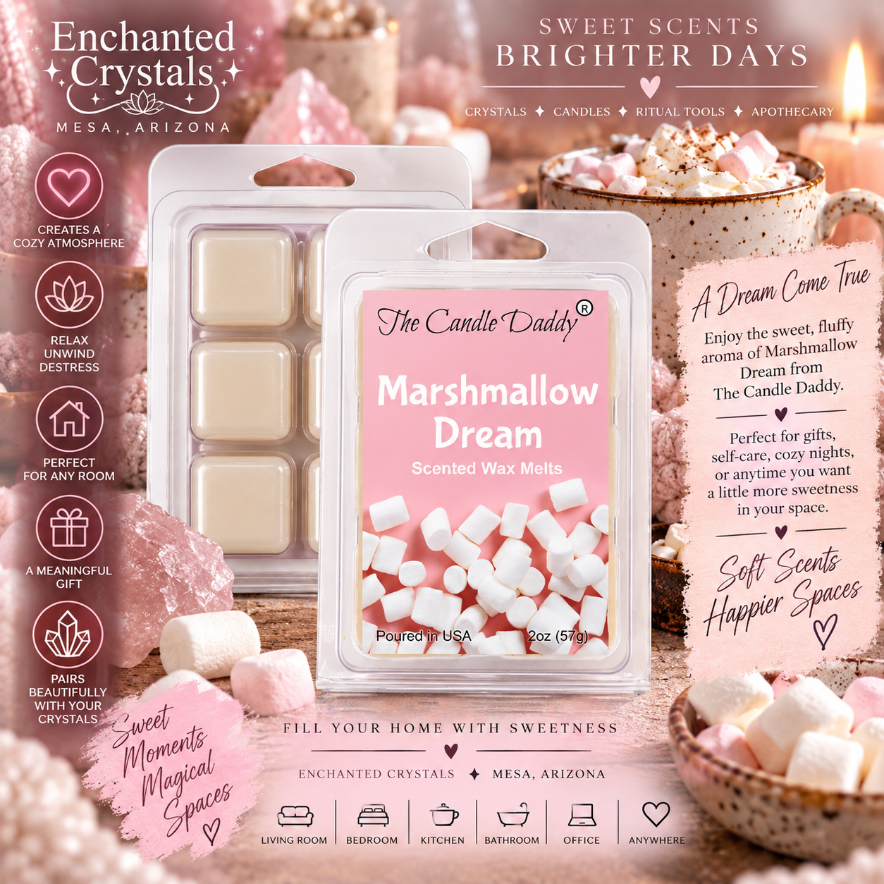 Marshmallow Dream – Maximum Scented Wax Melts | 2 oz • 6 Cubes