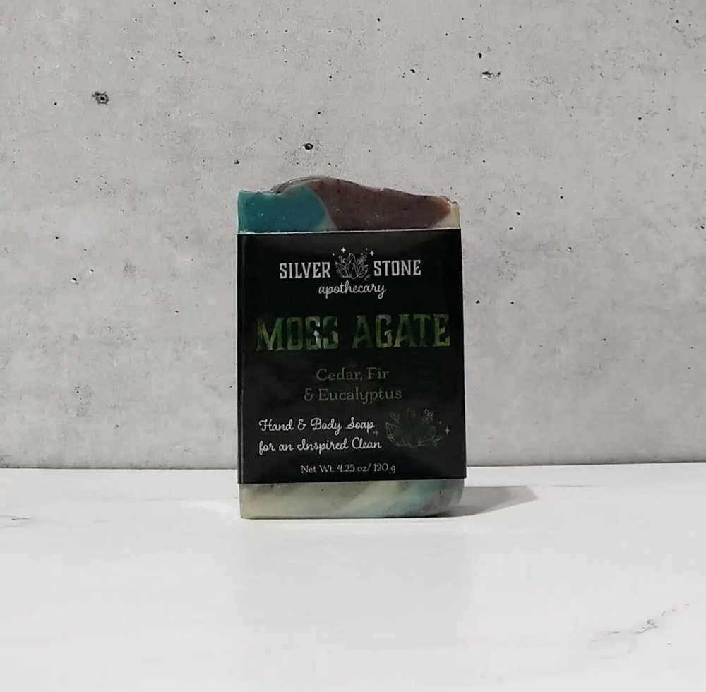 Moss Agate Gemstone Hand and Body Soap