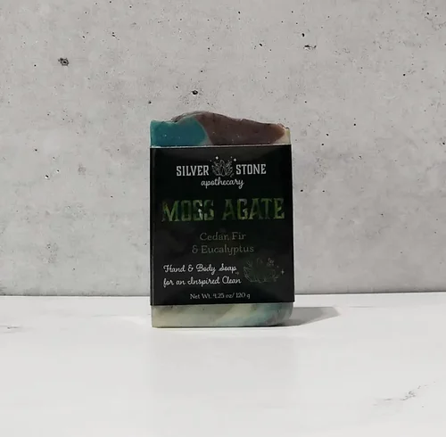 Moss Agate Gemstone Hand and Body Soap