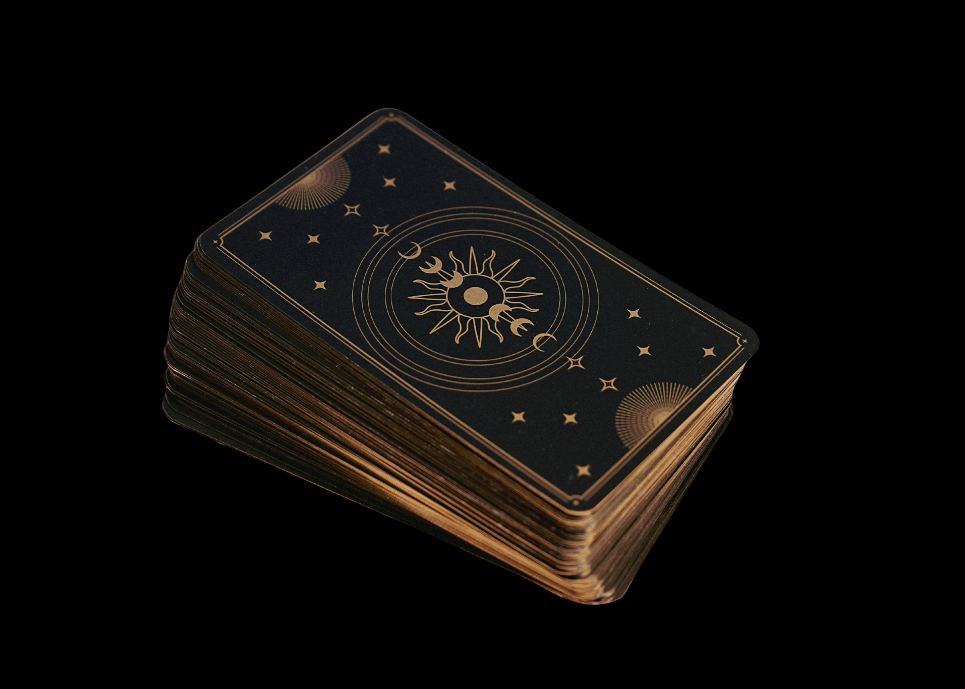 Tarot card titled "3 of Cups" featuring three women in white dresses celebrating together, surrounded by lavender and crystals.