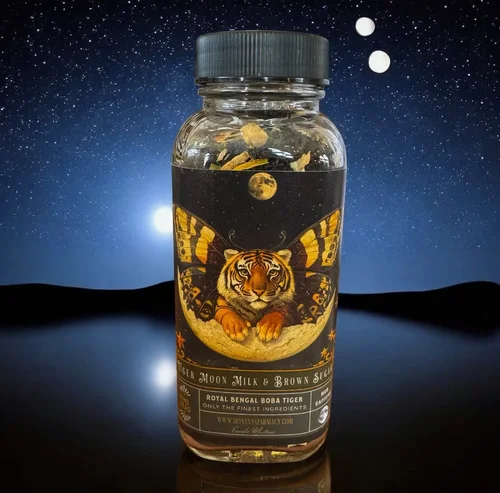 Tiger Moon Milk Brown Sugar Tea Royal Bengal Boba Tiger Tea