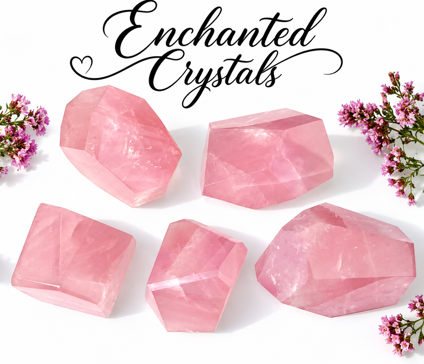 Natural Rose Quartz Polished Freeform