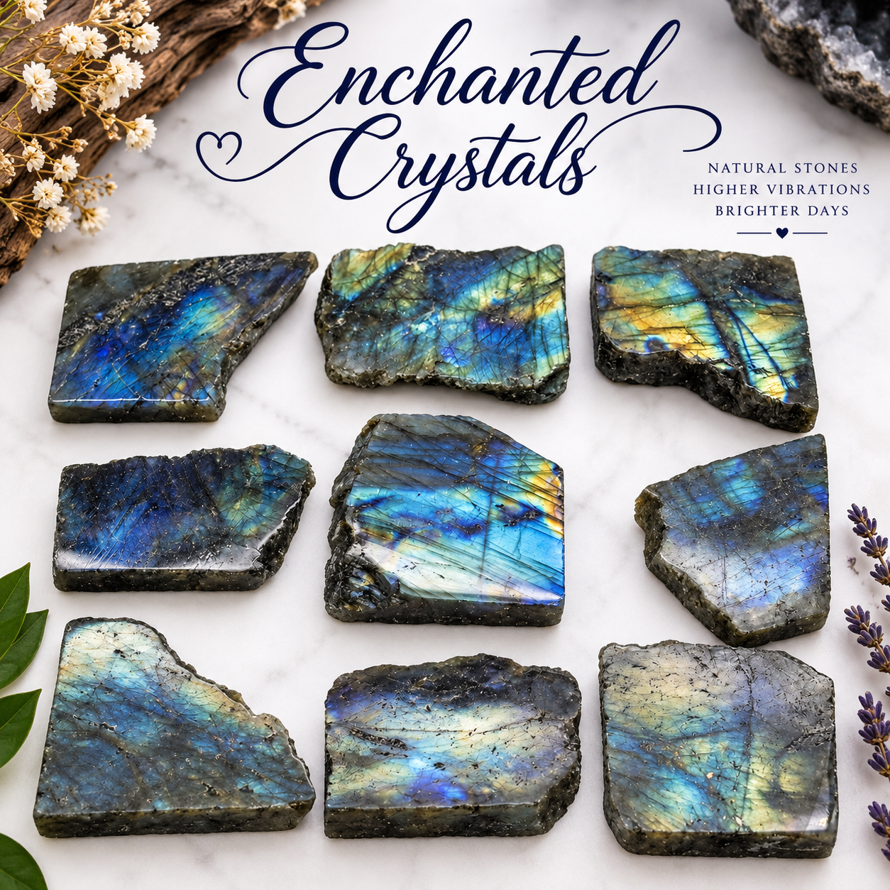Natural Labradorite Slab – One Polished Face – Madagascar