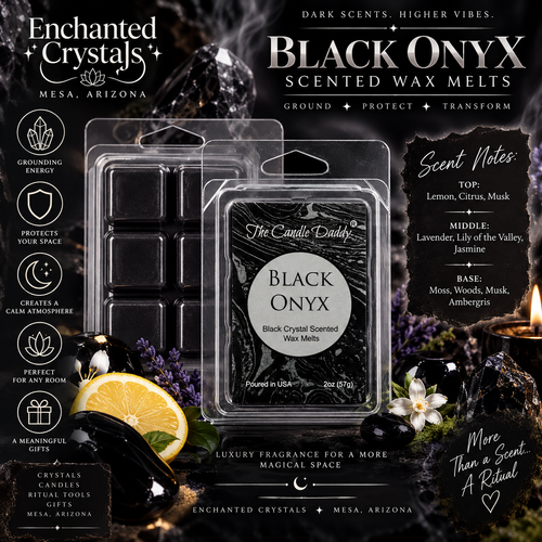 Black Onyx – Black Crystal Maximum Scented Wax Melts | 2 oz • 6 Cubes