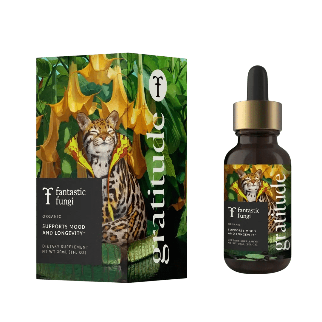 Gratitude Elixir Organic 8-Mushroom Extract  Whole-Body Wellness • Balance • Daily Resilience
