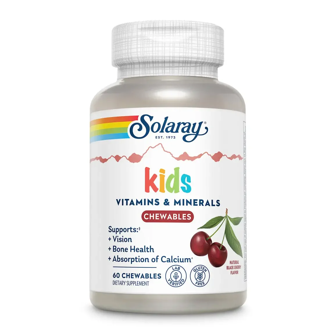 Kids Chewable Multivitamin Daily Nutrition • Growing Bodies • Cherry Flavor