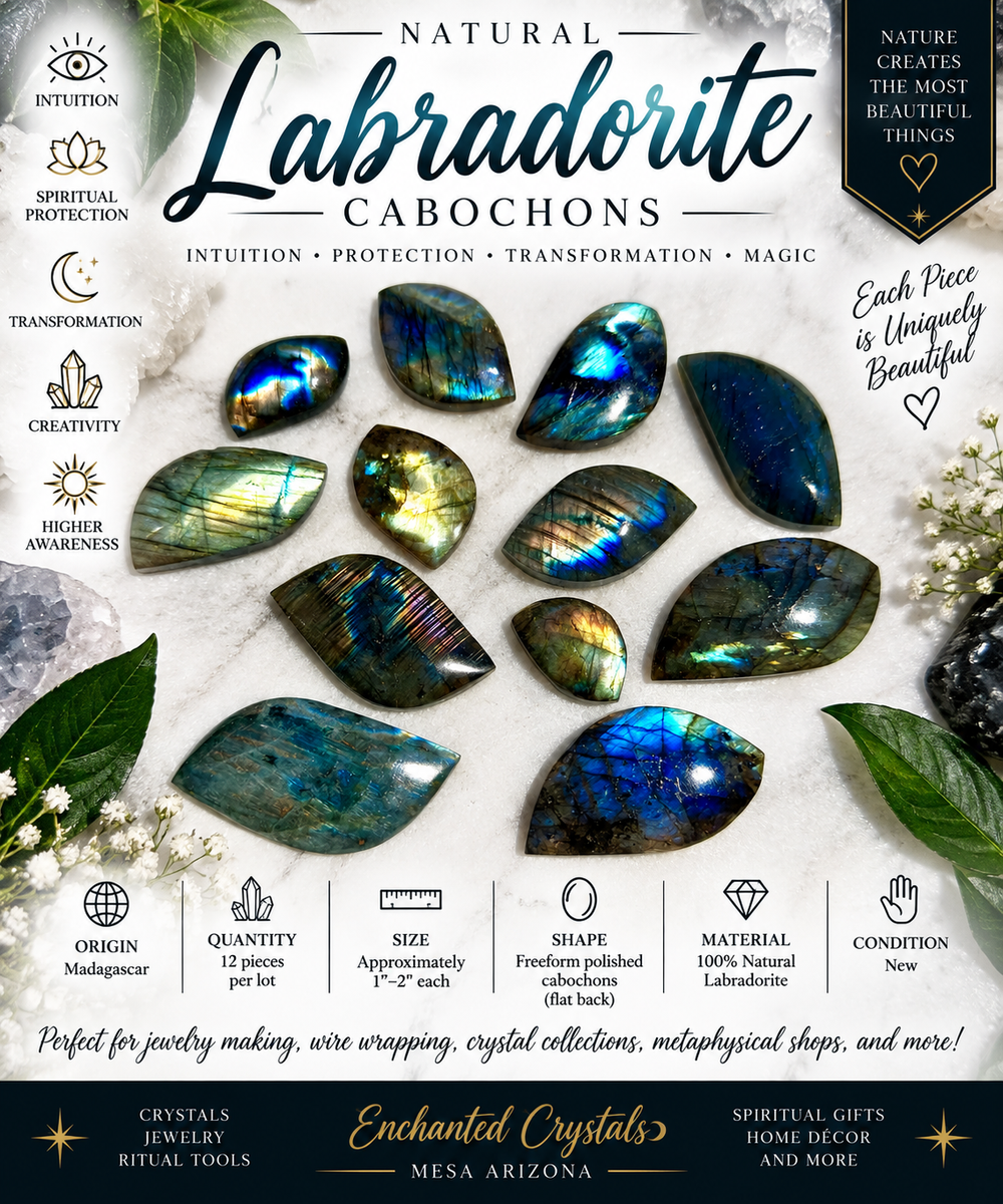 Natural Labradorite Cabochon – Madagascar – Sold Individually