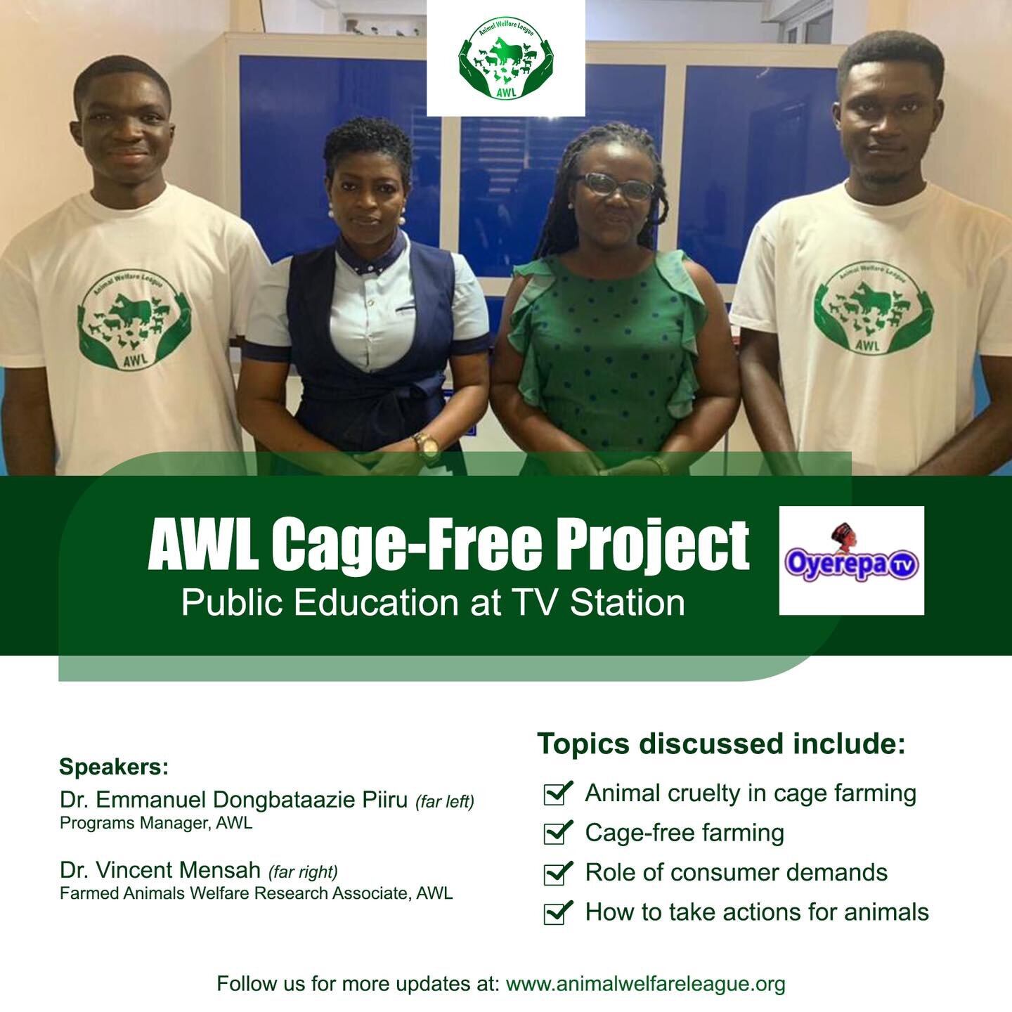 Public education on inhumane conditions in battery cage farming on @oyerepatvgh