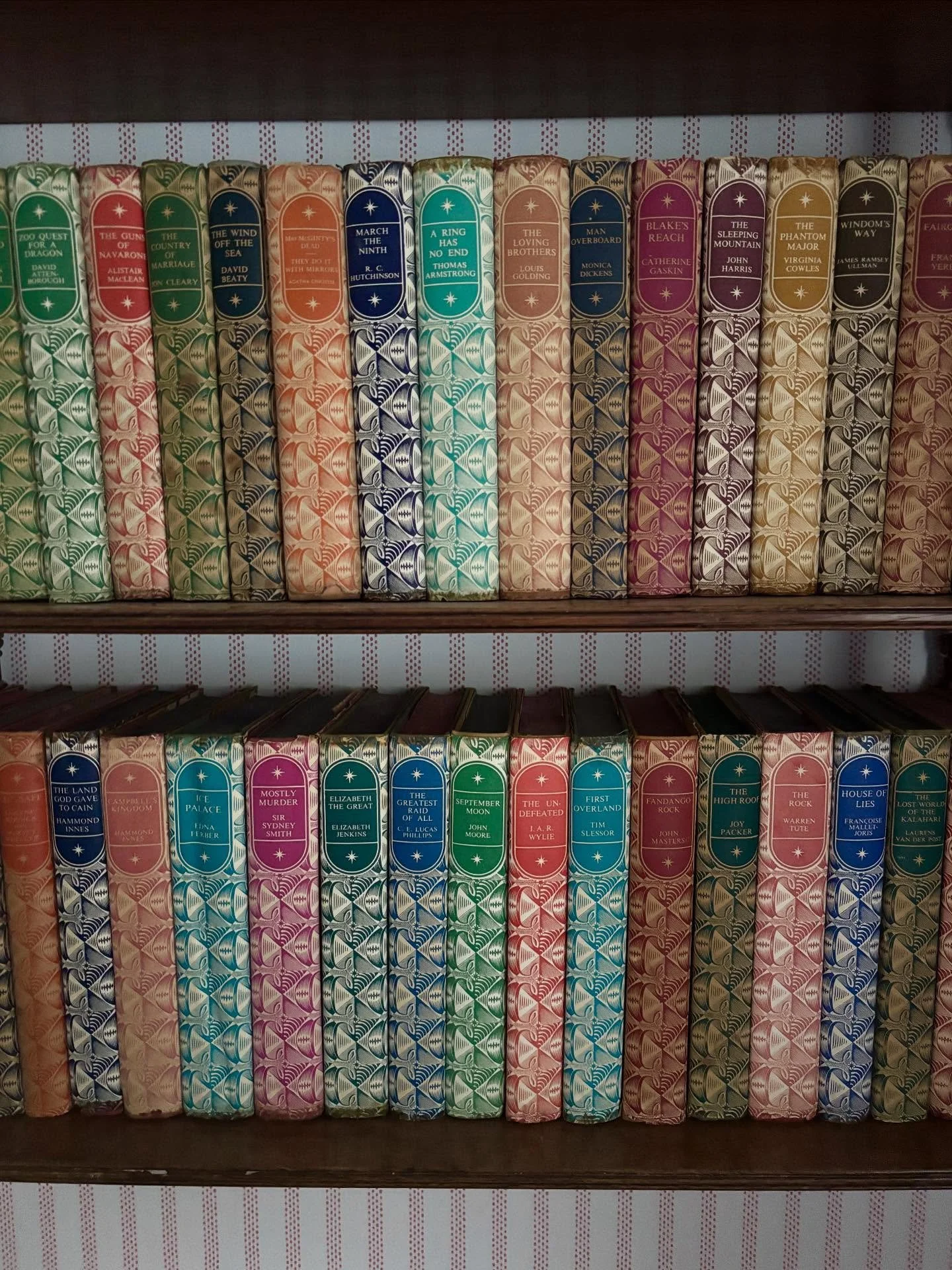 FOR SALE A collection of 90 Companion Book Club books with fabulously decorative covers, 1950s-60s. 

The Companion Book Club reprinted popular fiction and non-fiction titles for sale via a hugely popular subscription service from the late 1950s to t