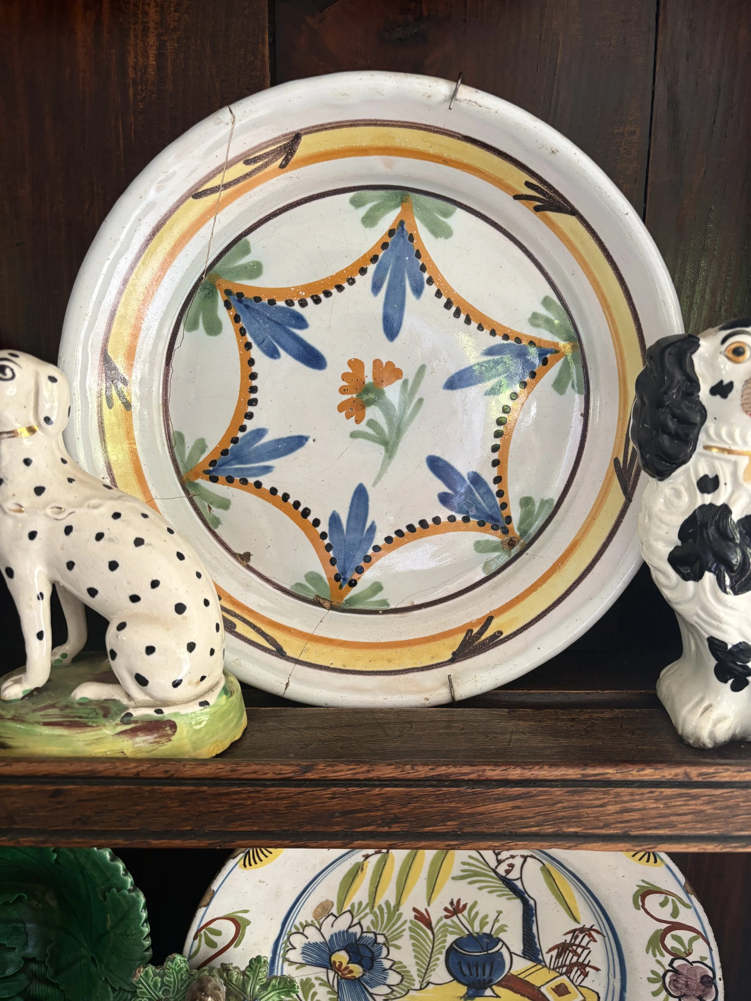 A 19th century French faience plate