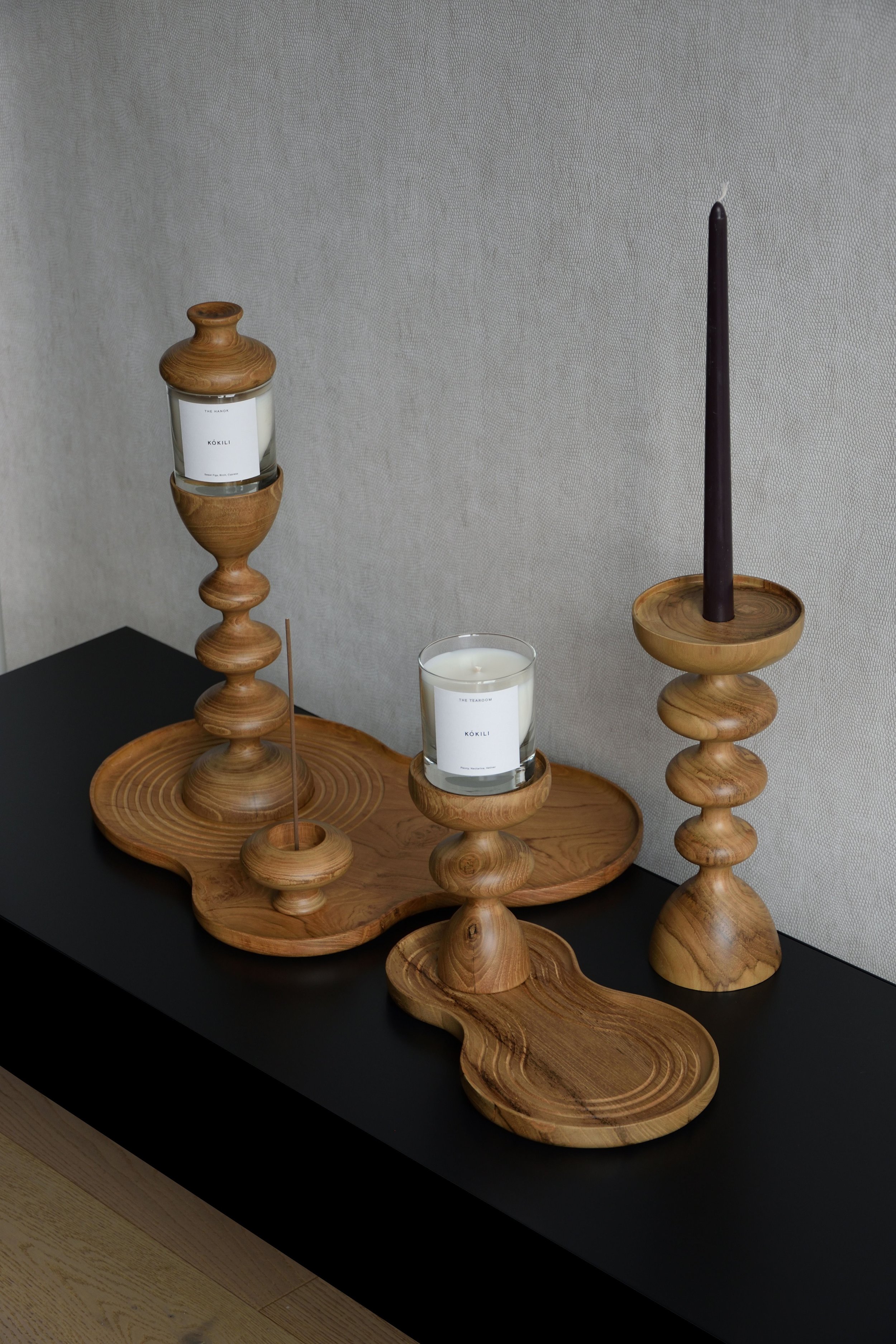 Candle Holders, Trays Natural Finish LR.jpg