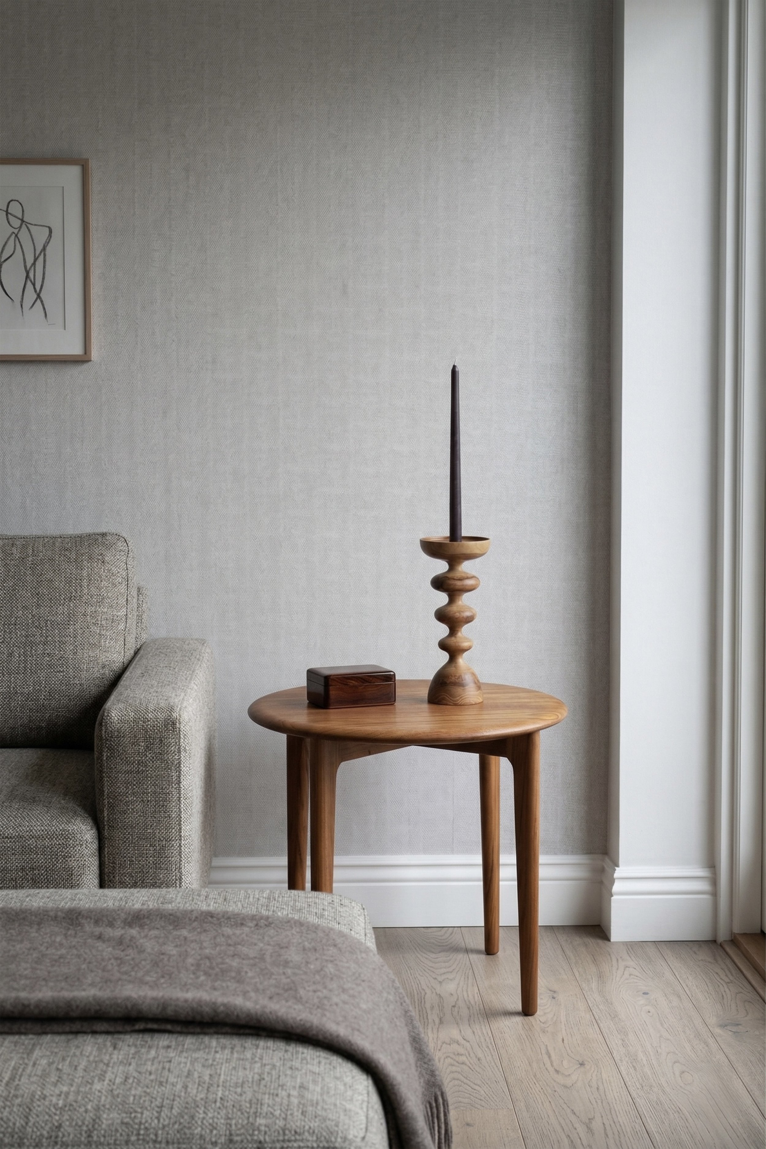 Natural Candle Holder on Oak Side Table.jpg