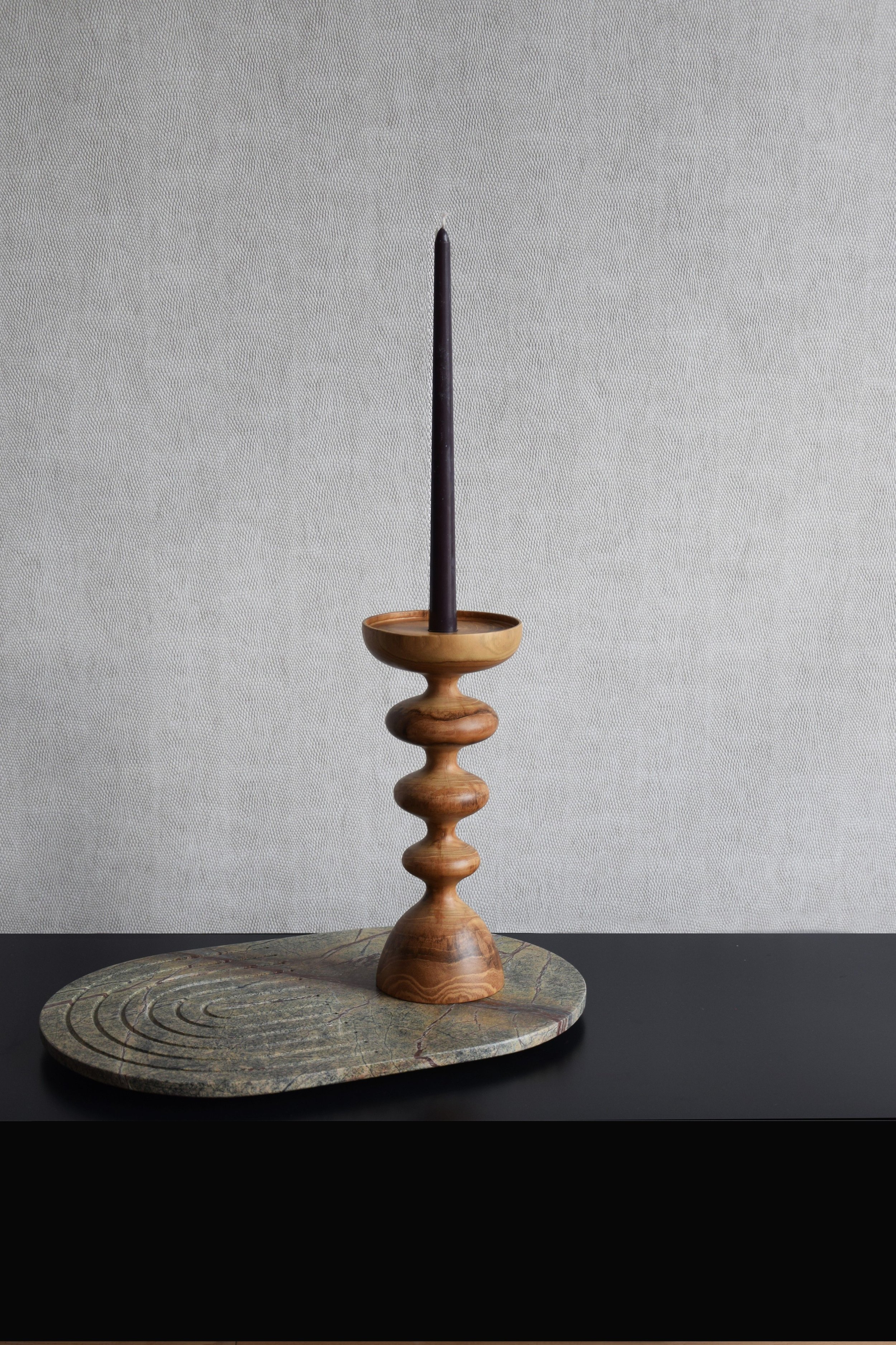 Large Candle Holder Walnut Finish Mug LR.jpg