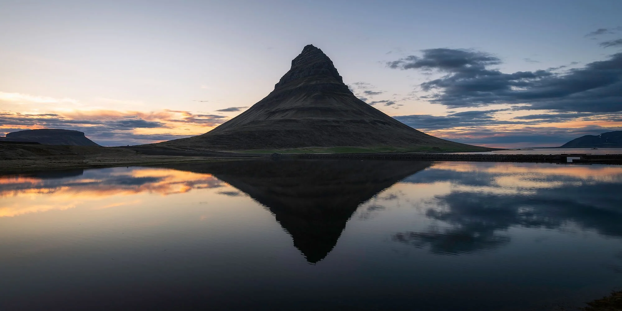 Kirkjufell sunset reflection, Iceland