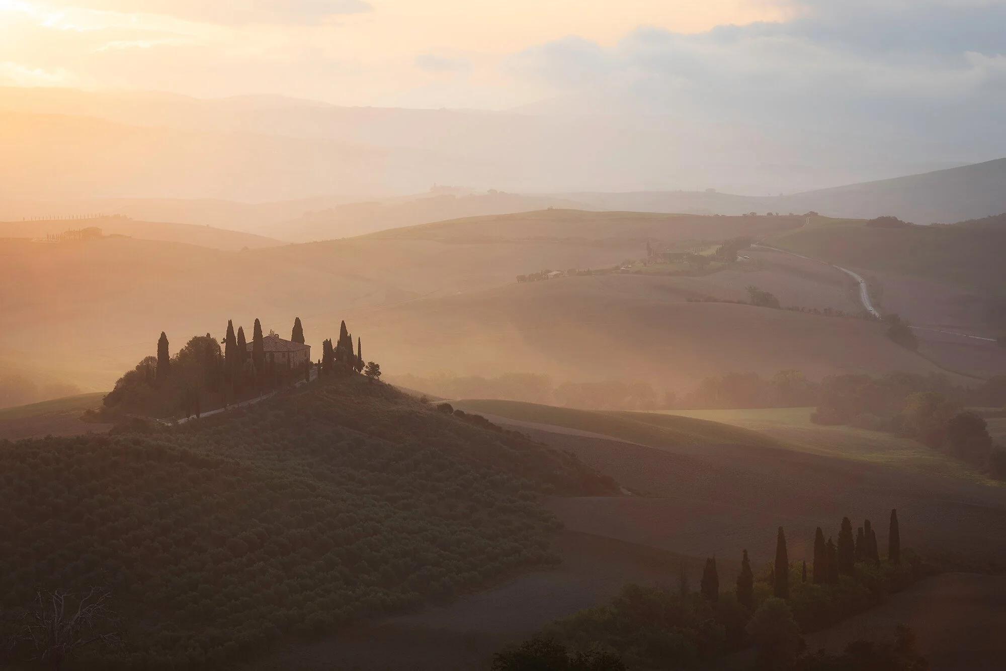 Sunrise, San Quirico, Tuscany