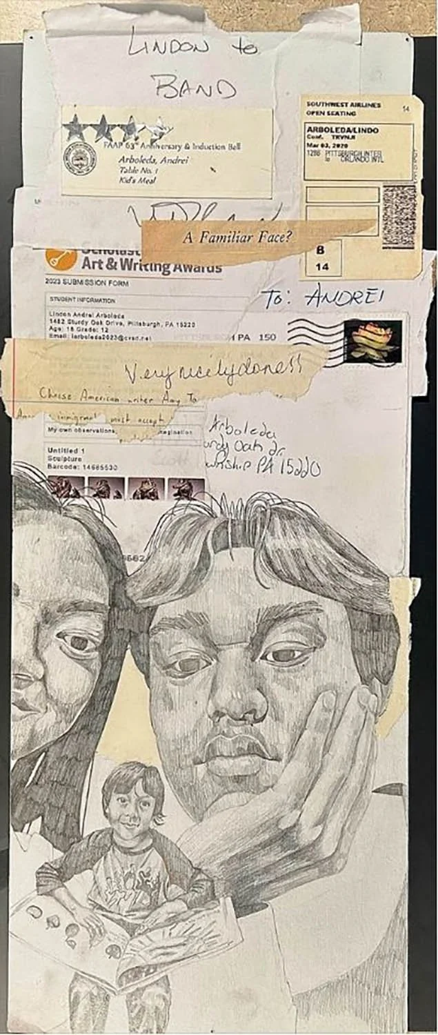 Lindon Andrei Dela Cruz Arboleda, "from me to you, 10 years in the future", 8in x 18in, 2023