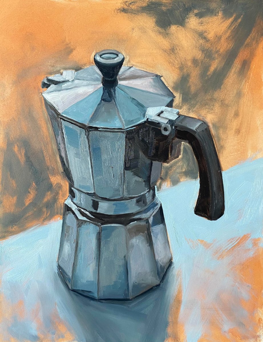 Baylee Bennett, "In the Morning," oil on Masonite, 2024