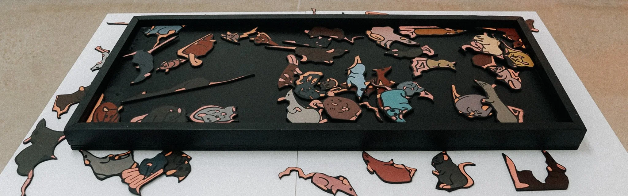 Theo Gins, "As Rats Would Have It", Acrylic paint on wood, 2024