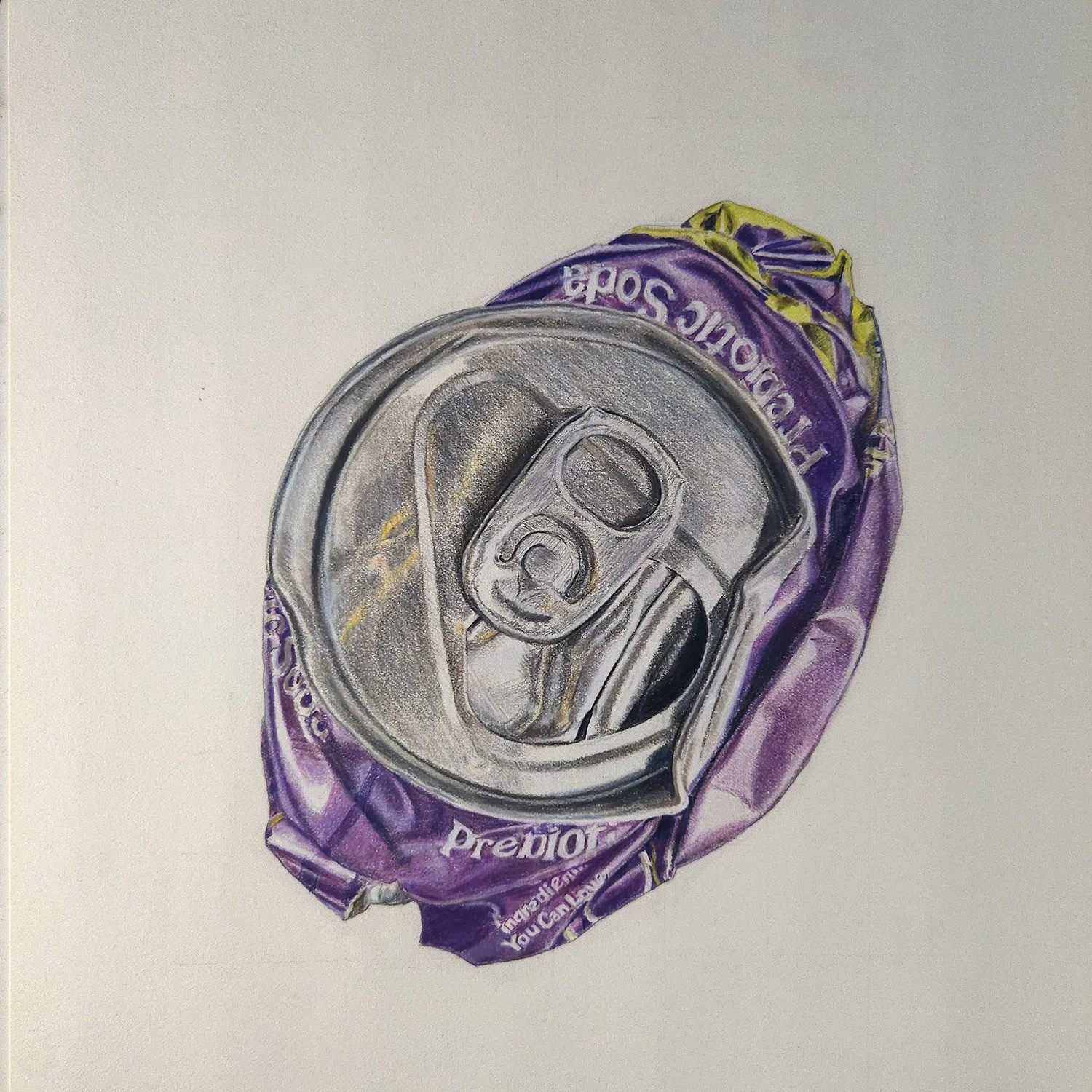 Michelle Kuehn, "prebiotic soda," colored pencil, 2026