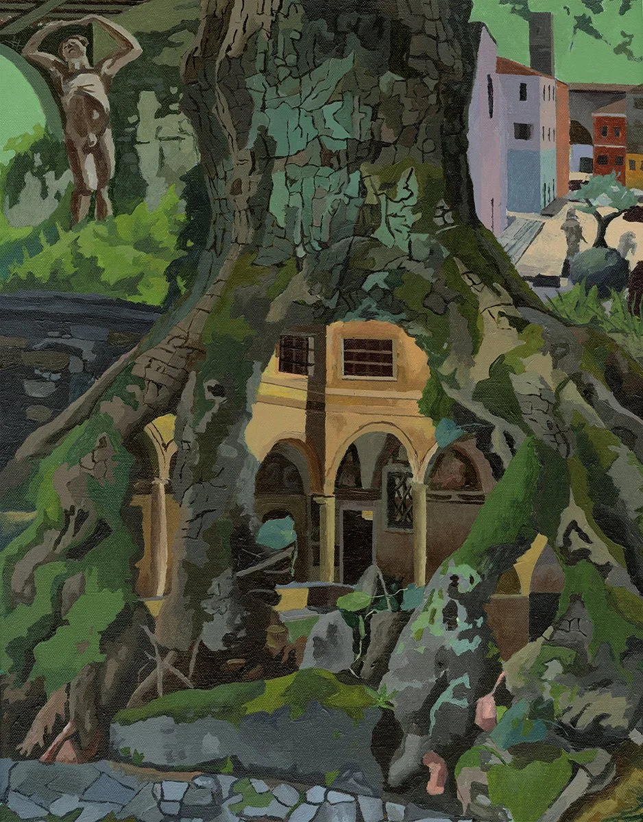Anders Johnson , "Kan Yasuda," Oil and Acrylic on Canvas, 2024