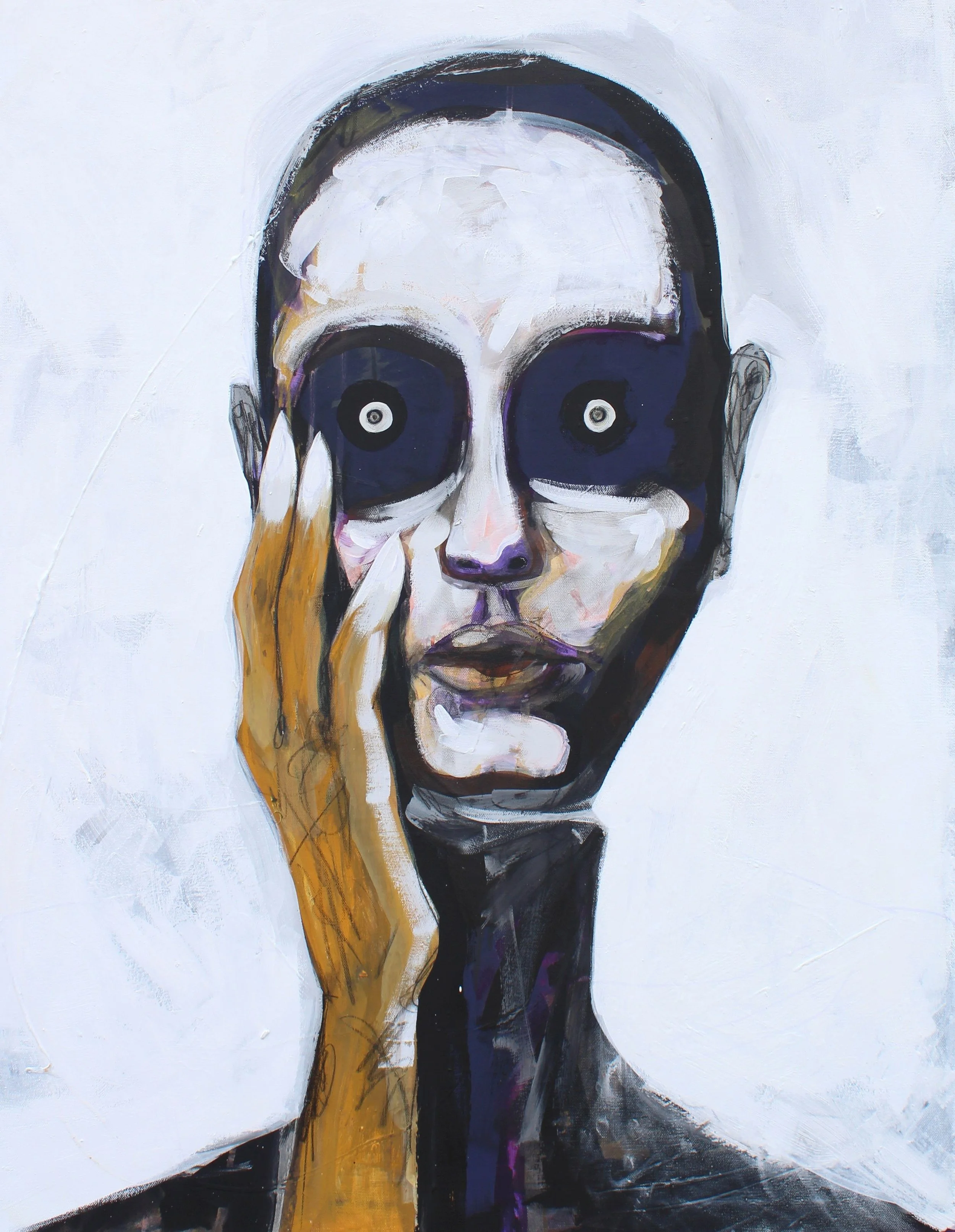 Lacey Eidem, "Bird Woman," Mixed media on canvas, 2024