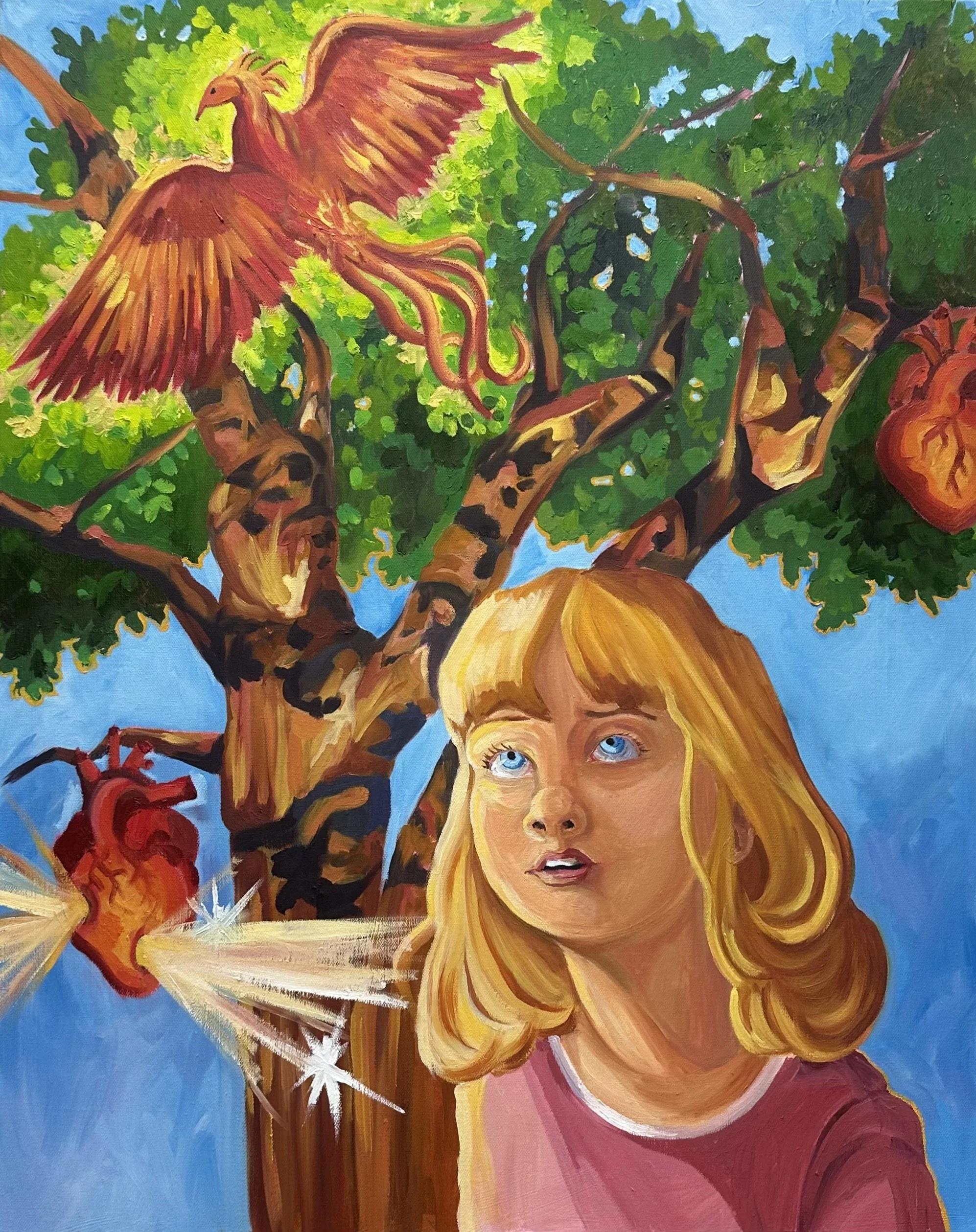 Kate Graycarek, “Rebirth” oil painting, 24”x36”, 2025