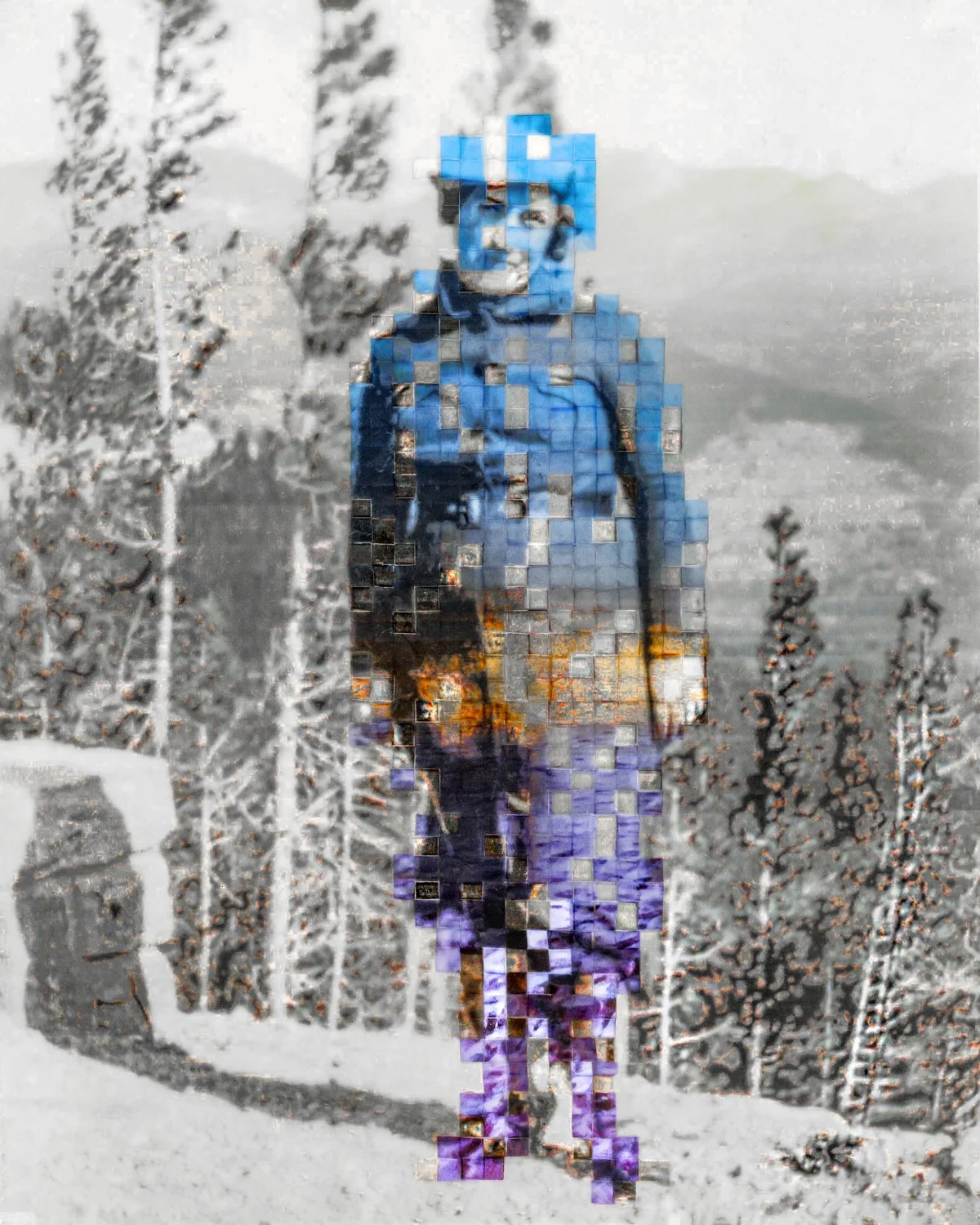 Lisa Beard, "Ledge," mixed media, 2025