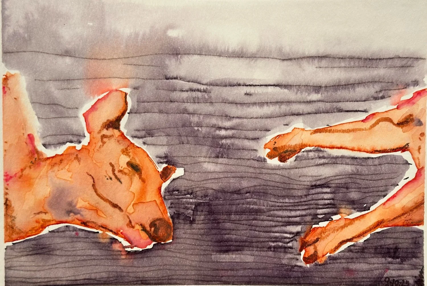 Erin Zimmer, “Asphalt,” Mixed media, 2025