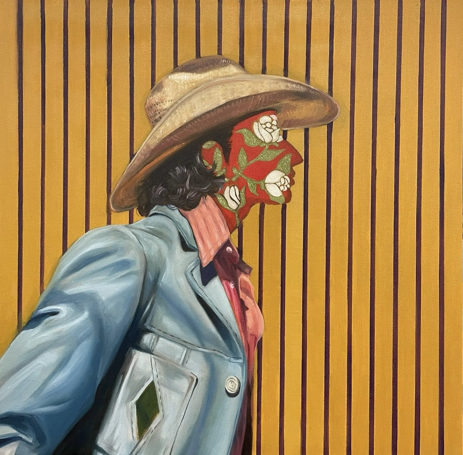 Morgan Lutz, "Rhinestone Cowboy", oil on canvas, 2025