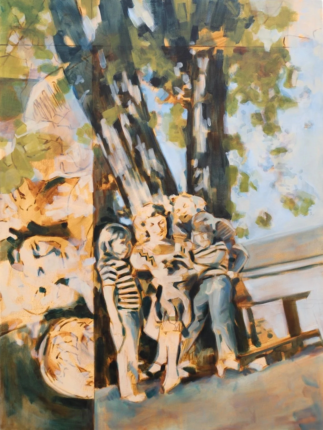 Amelia A. Clark, "somebody else somewhere", oil on canvas, 2025