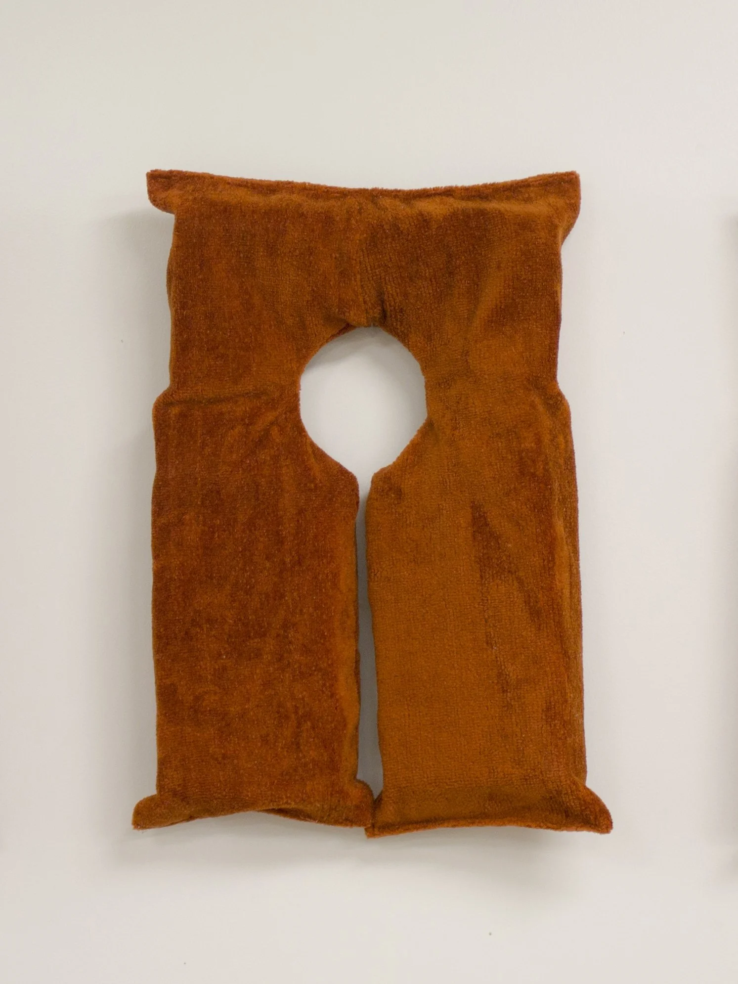 Zac Benson, "I'm With You to the End", Church pew fabric and foam, 2020