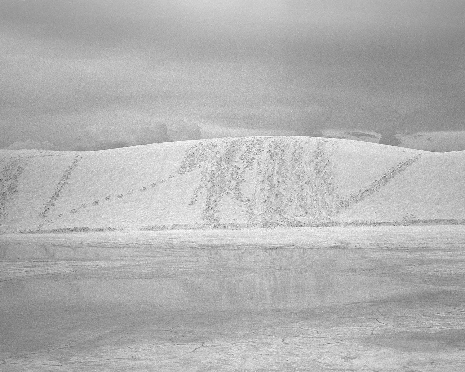 Dan Slabonik, "Footprints - White Sands, NM", Silver gelatin print, 2013