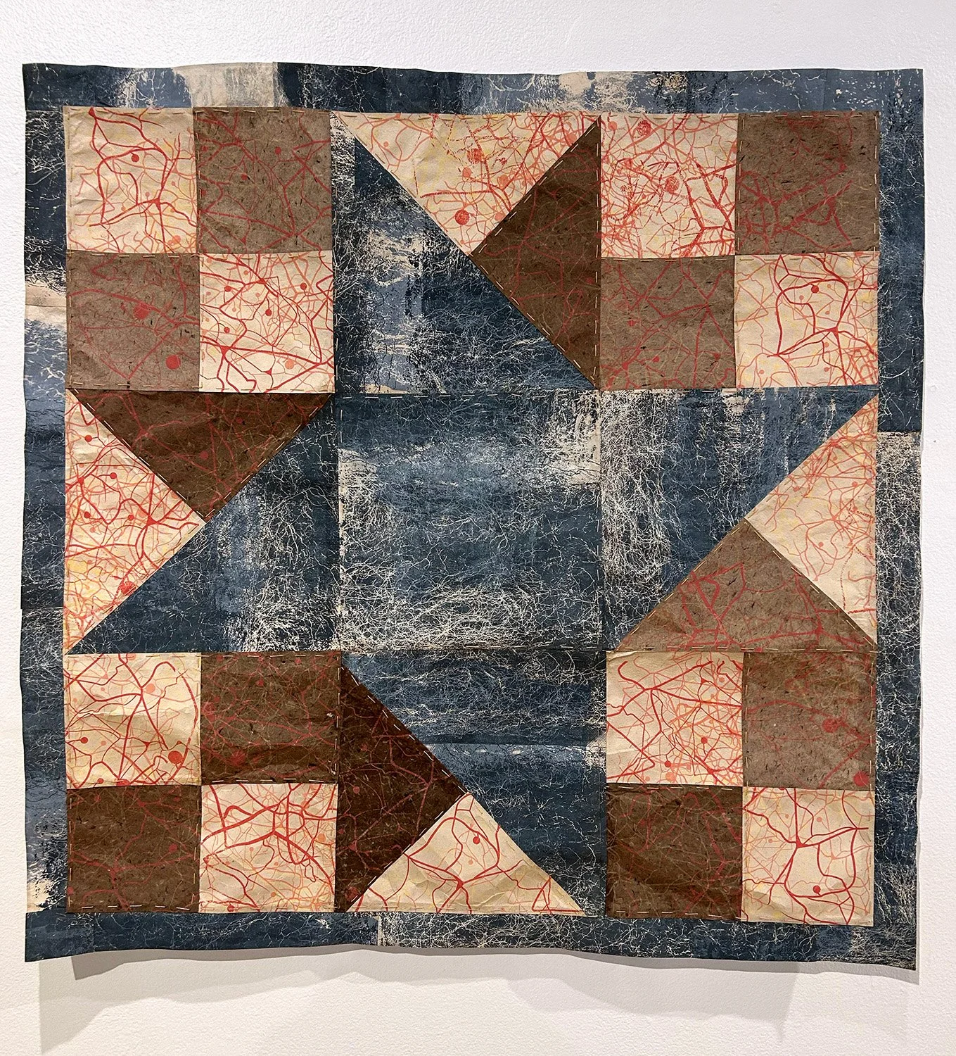 Lexie Doerr, "Friendship Quilt," Screenprint on handmade paper, 2025 