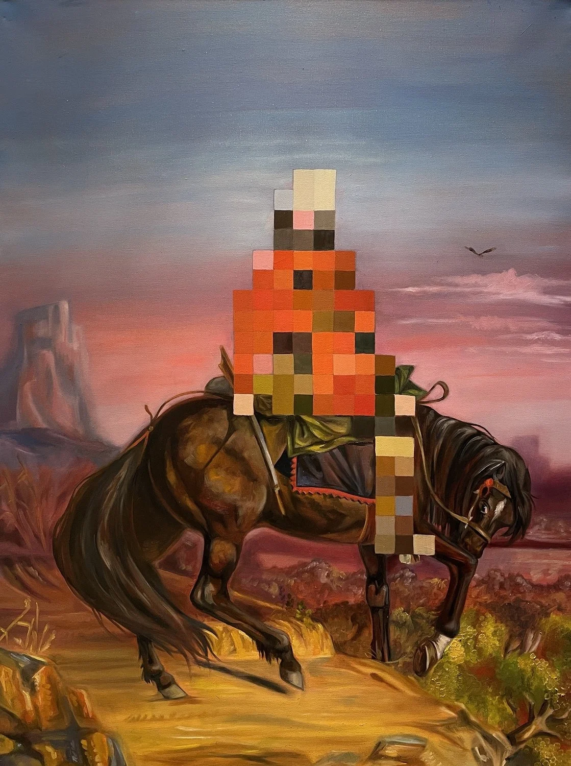 Morgan Lutz, "All Around Cowboy", oil on canvas, 2025