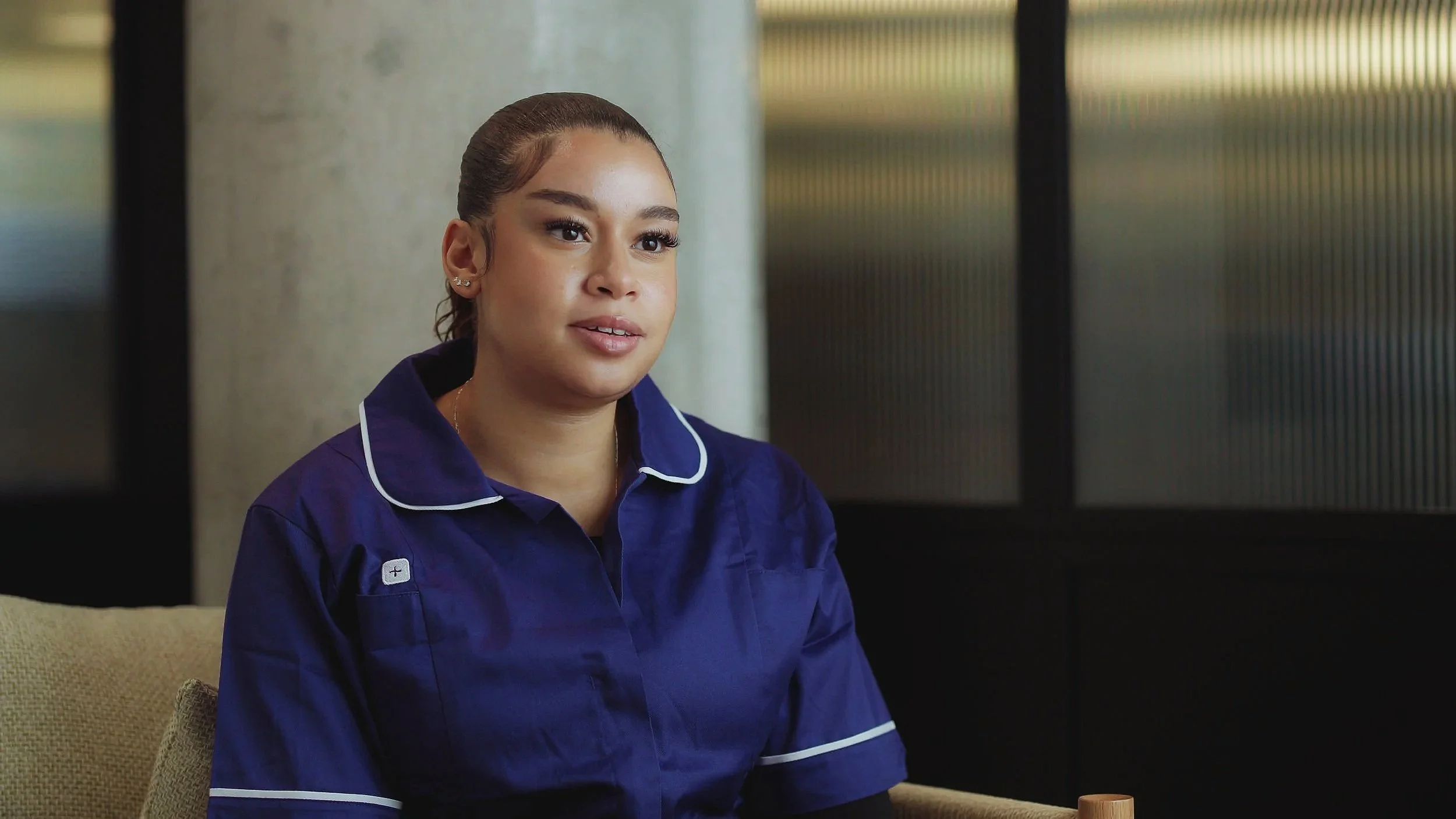 Frame from a corporate case study video interview with Cera Care for Faculty, produced by video production company Rob Pinney Studio.