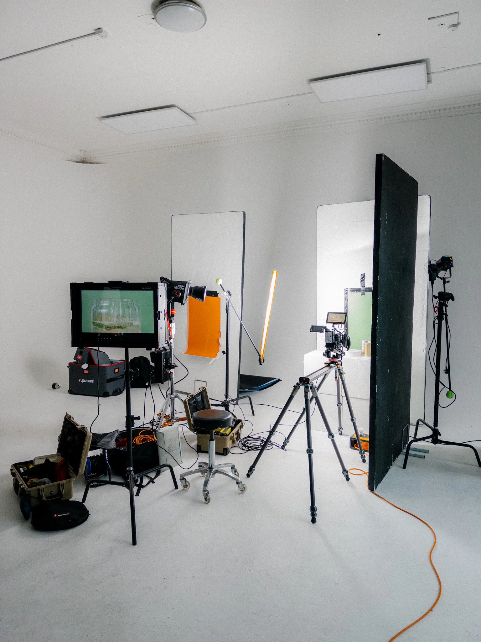 Studio lighting setup for the Acti-Vit shoot