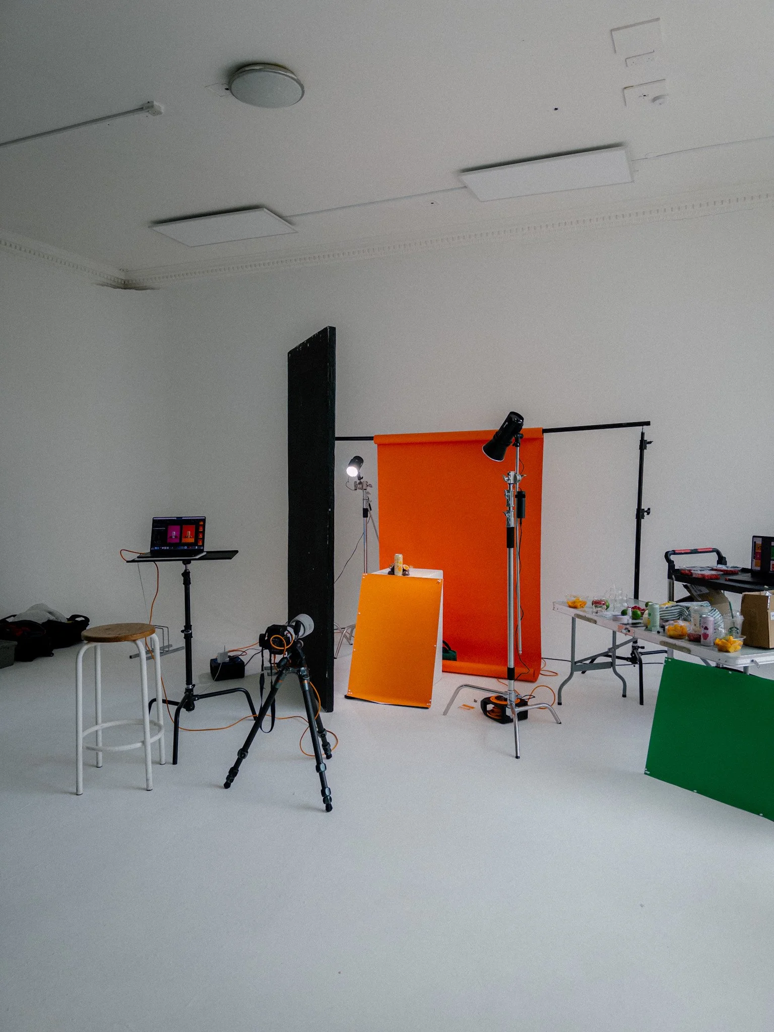 Studio lighting setup for the Acti-Vit shoot