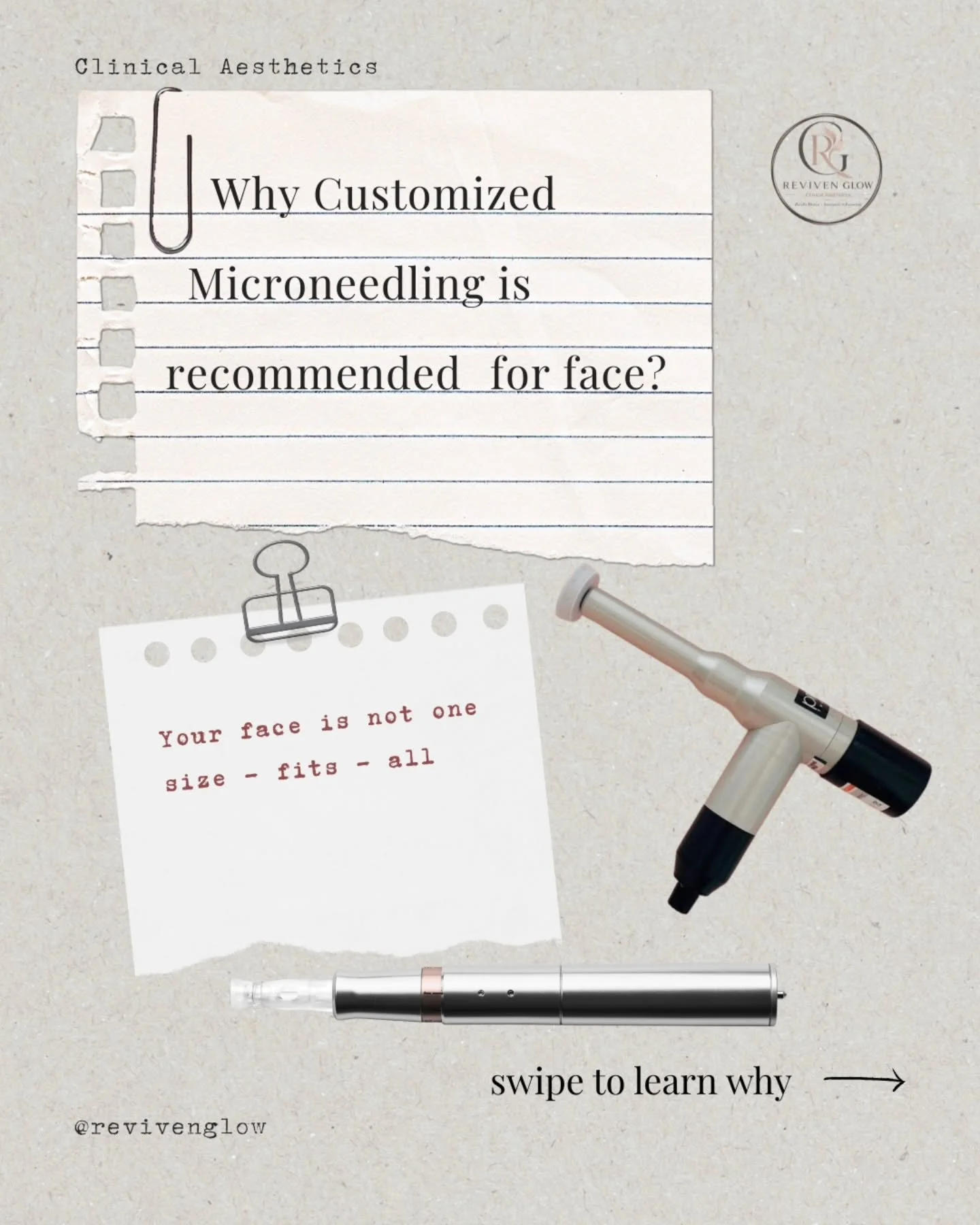 Why is customized microneedling recommended for your face? 

Because your face isn't one depth
At Reviven Glow, we map your skin by zones, protect your barrier first, and make it 100% safe for brown and melanin-rich skin.

It does more than poke hole