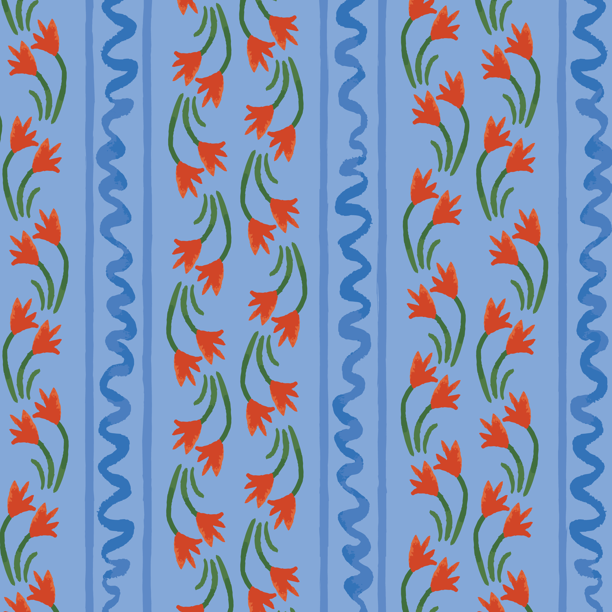 Floral Stripes