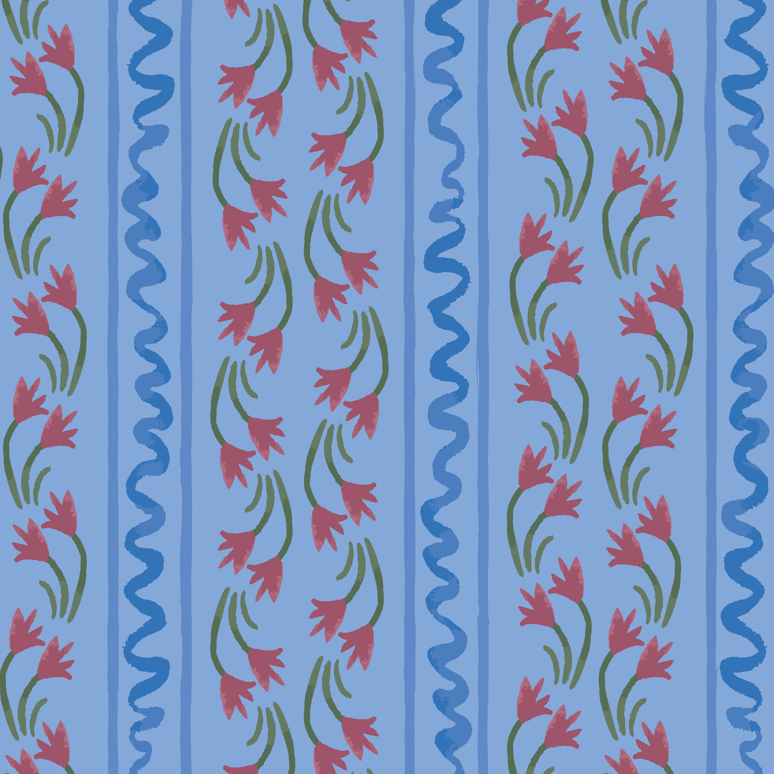 Floral Stripes