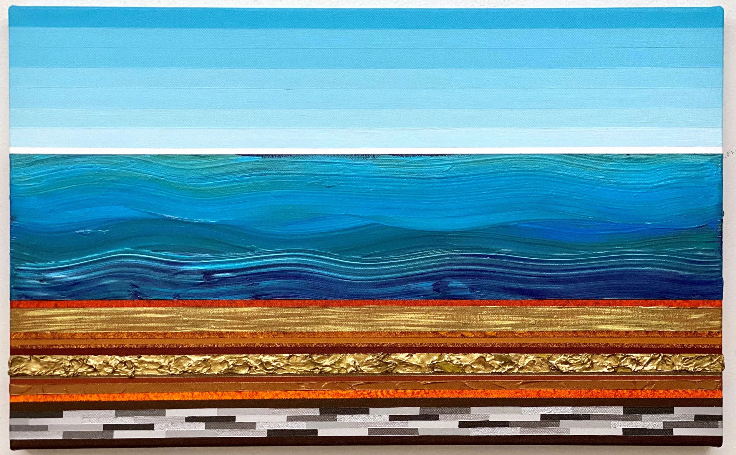 "Cross-section of a River," 3/23, 13 in x 21 in