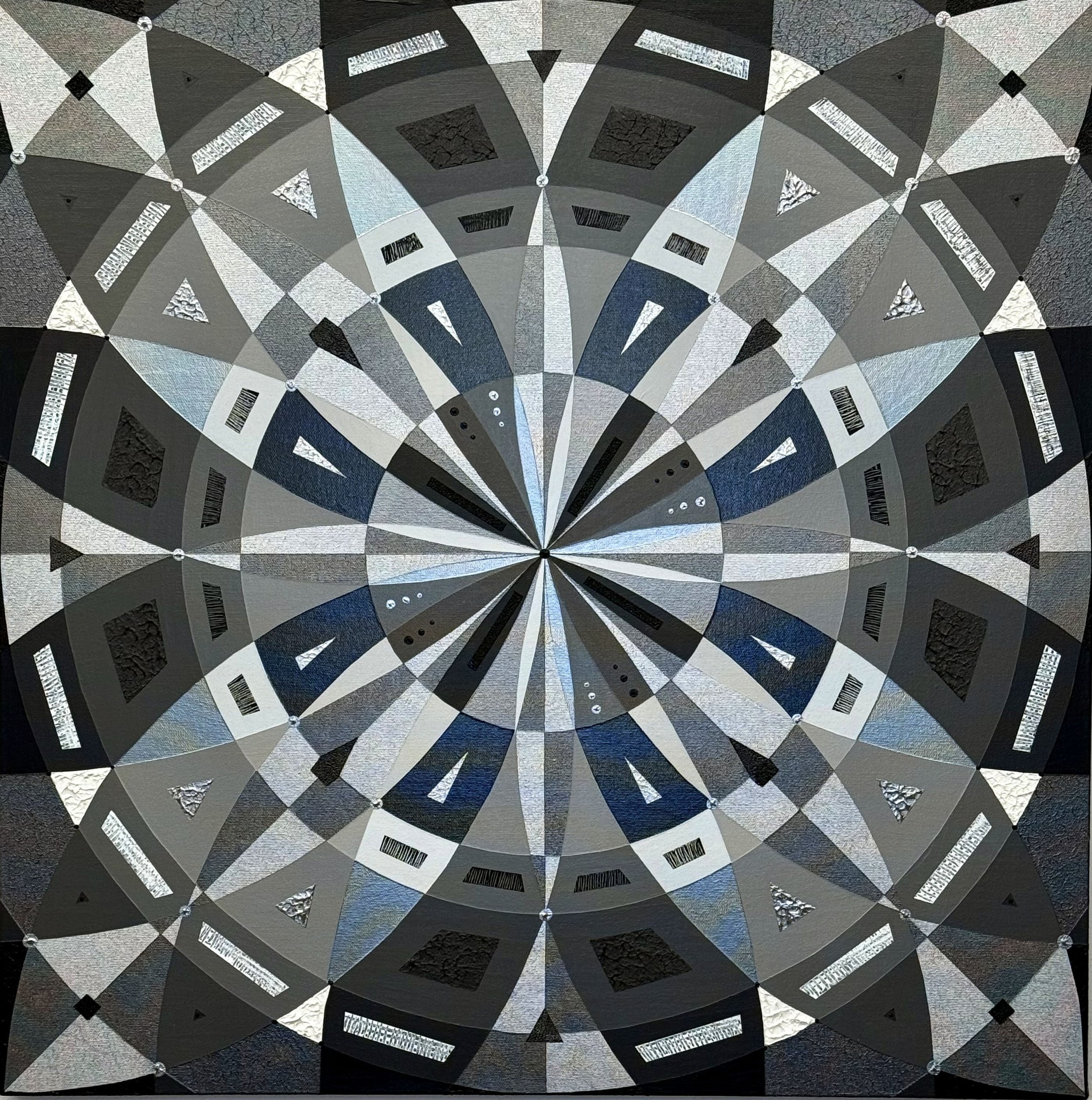 "Achromatic Compass," 11/2025, 24 in x 24 in. 