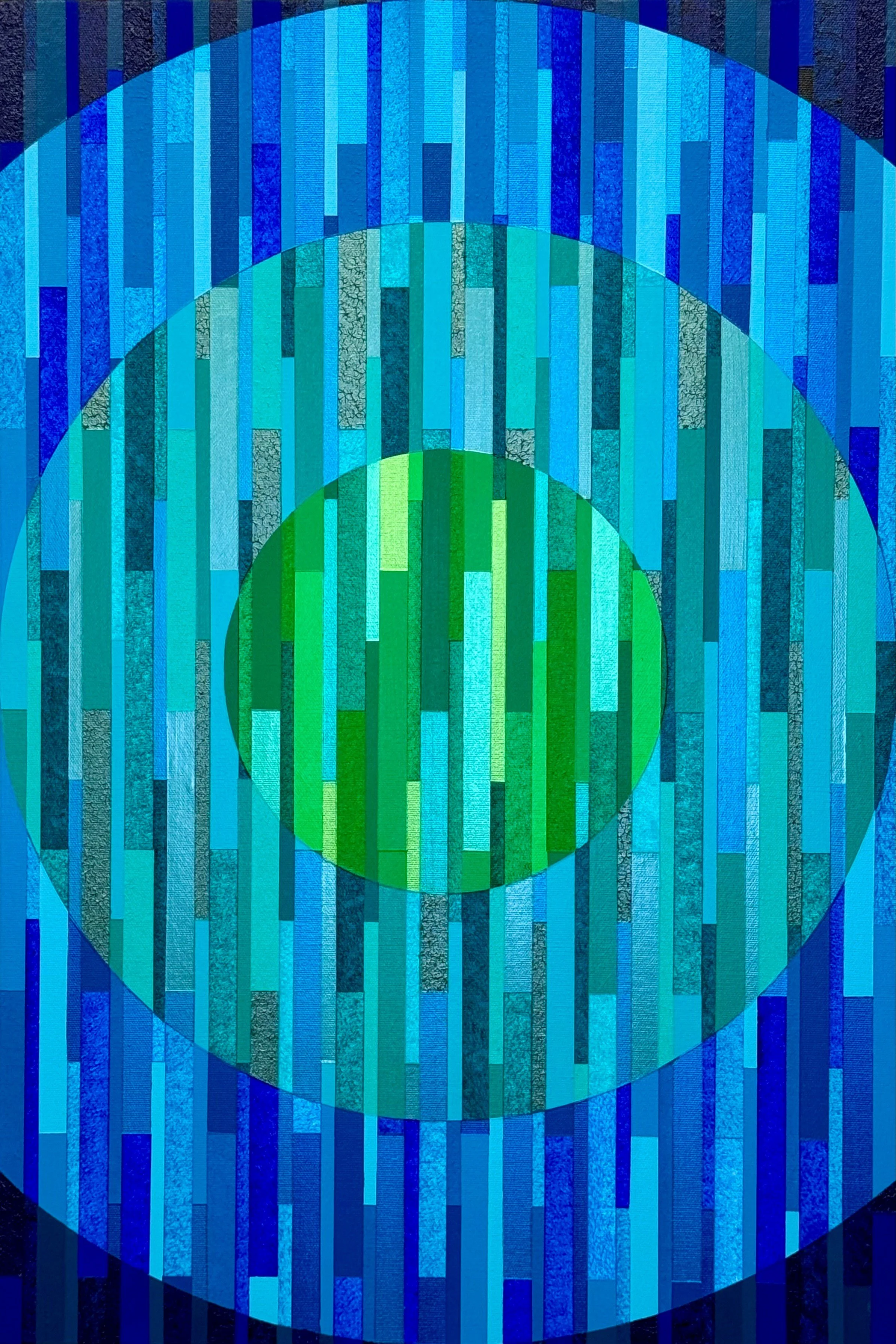 "Echo: Green to Blue", 7/26, 16 in x 24 in